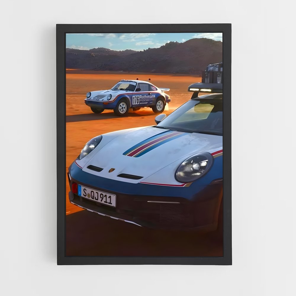 Poster Rallye des Légendes – affiche Porsche (vue 2)